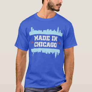 Made in Chicago Illinois Geboren Bred Chicago Skyl T-Shirt
