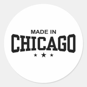 Made in Chicago Runder Aufkleber