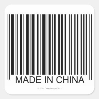 Made in China Quadratischer Aufkleber