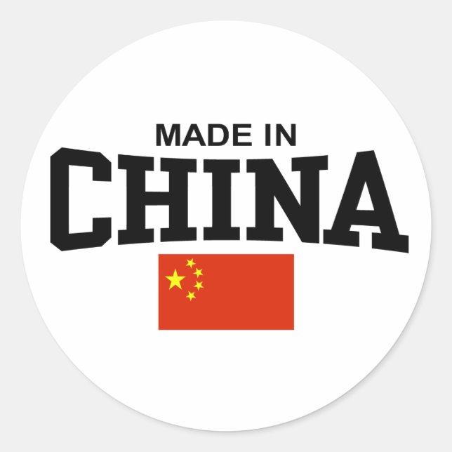 Made in China Runder Aufkleber (Vorderseite)