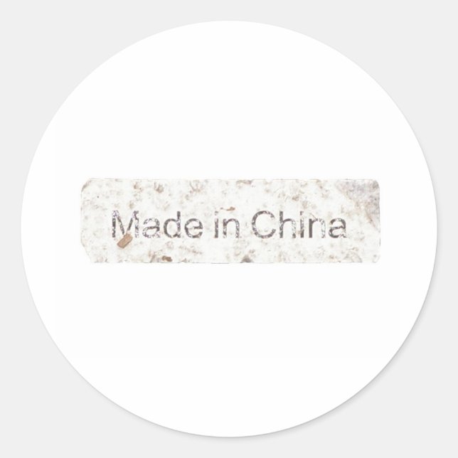 Made in China Runder Aufkleber (Vorderseite)