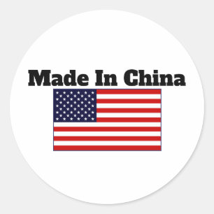 Made in China USA Aufkleber