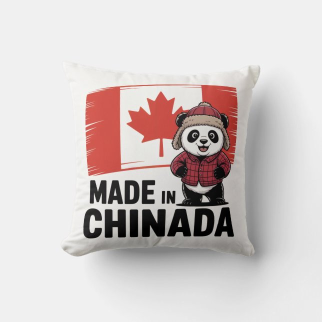 Made in Chinada Panda - Chinese Canadian Kissen (Vorderseite)