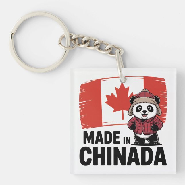 Made in Chinada Panda - Chinese Canadian Schlüsselanhänger (Vorderseite)