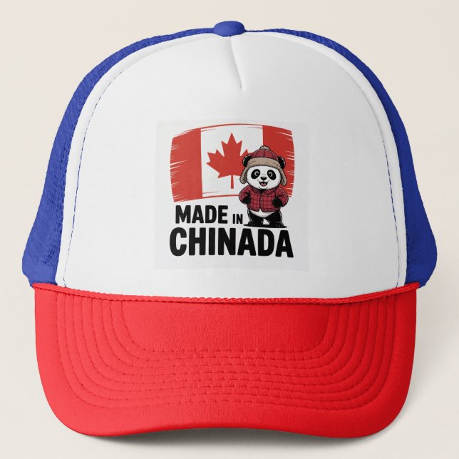 Made in Chinada Panda - Chinese Canadian Truckerkappe (Vorderseite)