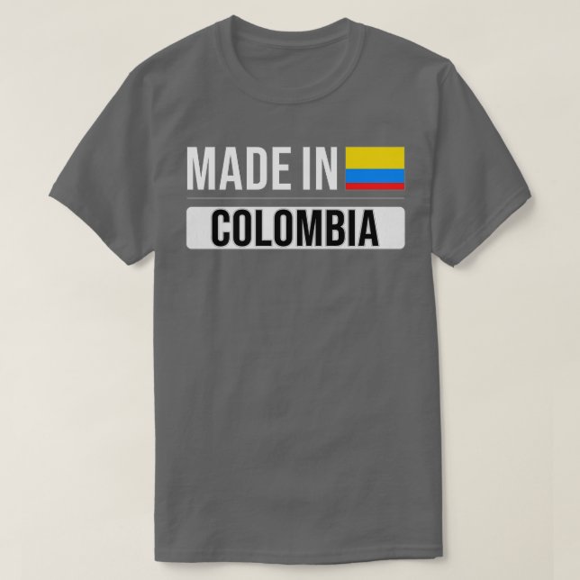 Made in Colombia Geschenk für Kolumbianer mit Wurz T-Shirt (Design vorne)