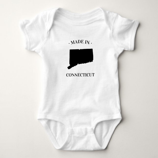 Made in Connecticut CT Baby Bodysuit Strampler (Vorderseite)