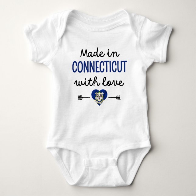 Made in Connecticut mit Liebe Baby Strampler (Vorderseite)