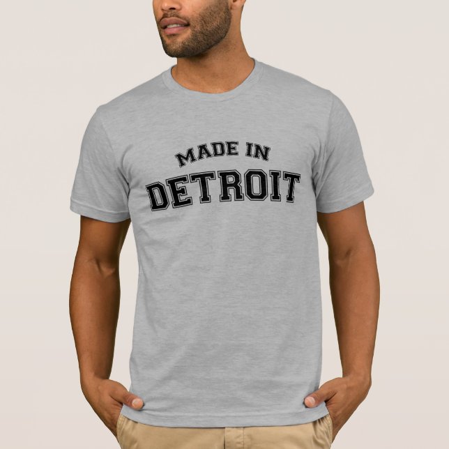 Made in Detroit T - Shirt City Geboren (Vorderseite)