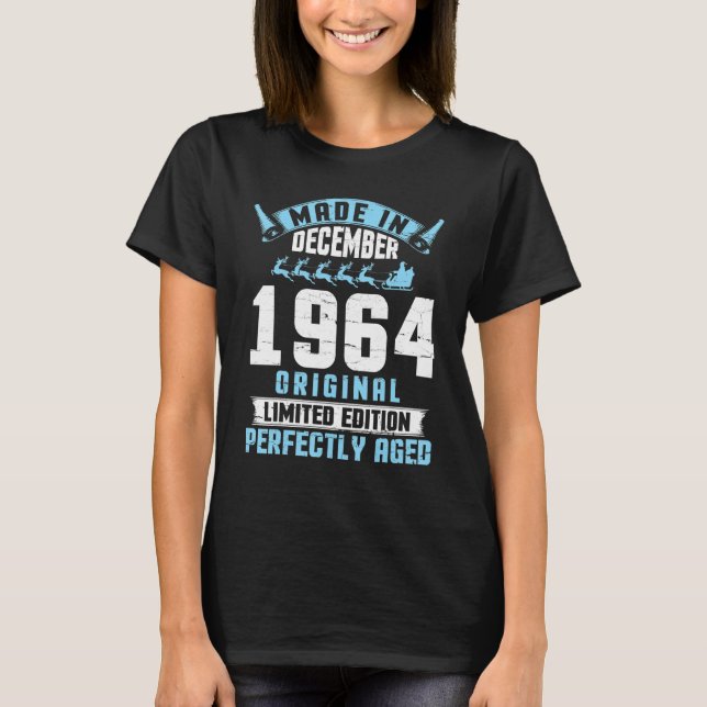 Made in Dezember 1964 Original Edition Perfect Age T-Shirt (Vorderseite)