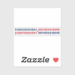 Made in Dominican Republic Barcode Flag Aufkleber