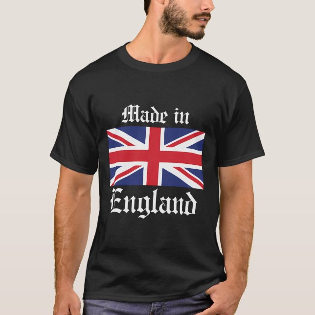 Made in England Union Jack Hoodie English Spaß T-Shirt (Vorderseite)
