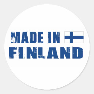 Made in Finland Runder Aufkleber