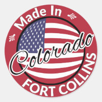 Made in Fort Collins Colorado American Flag