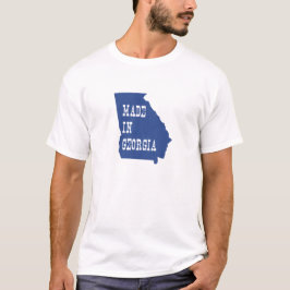 Made in Georgia Peach Staat Shaped Georgian Blue T-Shirt