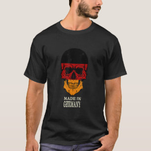 Made In Germany Cool German Flag Skull Illustratio T-Shirt