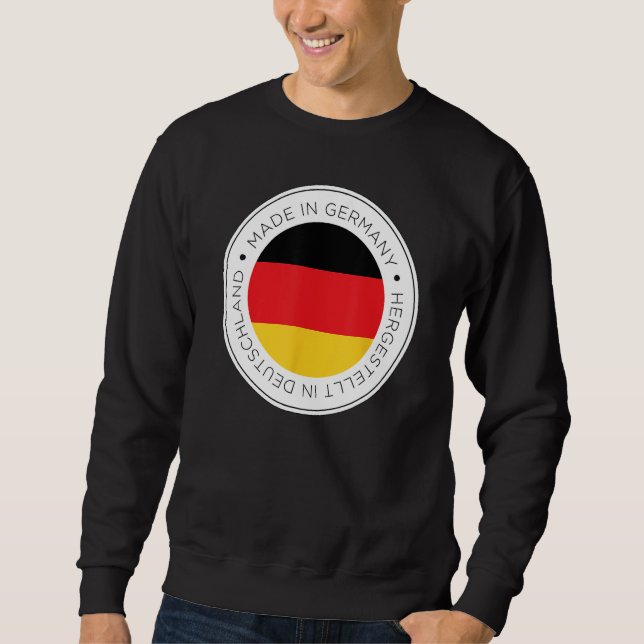 Made in Germany German Flag Red Sweatshirt (Vorderseite)