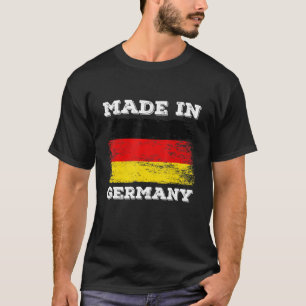 Made in Germany with German Flag Novelty Graphic D T-Shirt