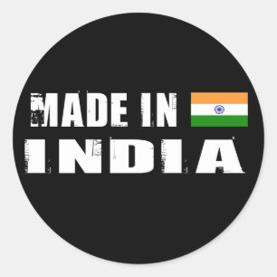 Made in India Runder Aufkleber