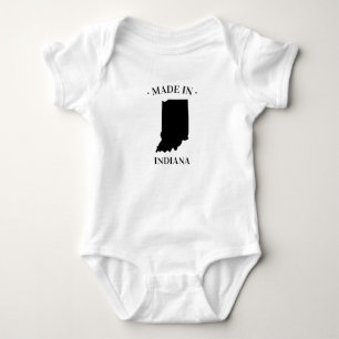 Made in Indiana IN Baby Bodysuit Strampler