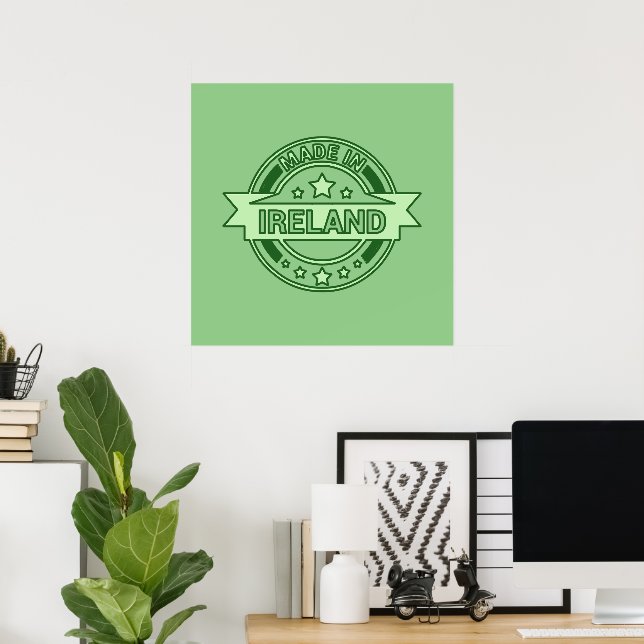 Made in Ireland St Patrick's Day Poster (Heimbüro)