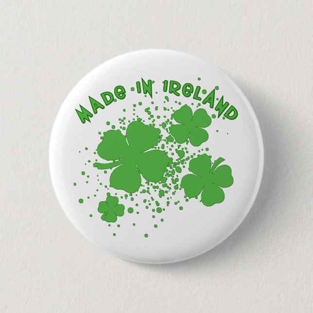 Made in Ireland with Kleeblatts Products Button (Vorderseite)