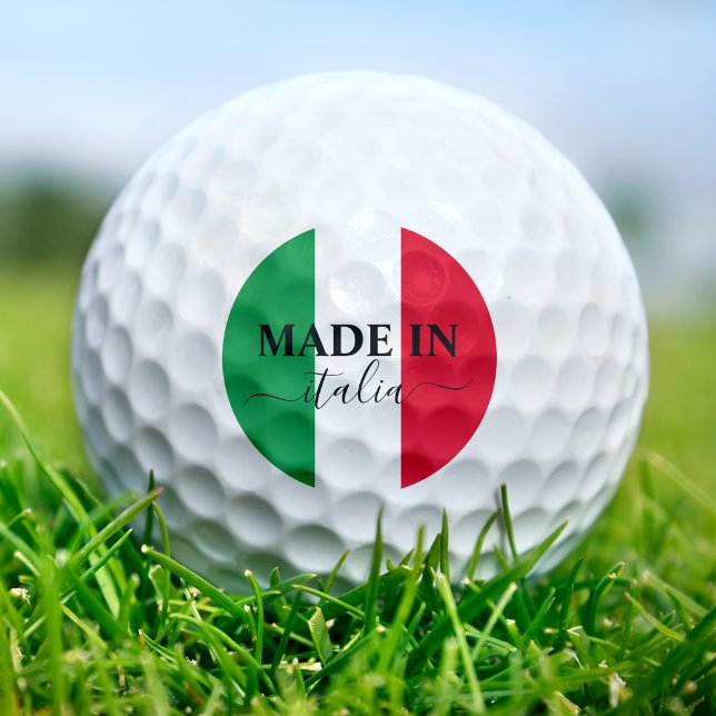 Made in Italy Flag Red White Green Italia Golfball (Von Creator hochgeladen)