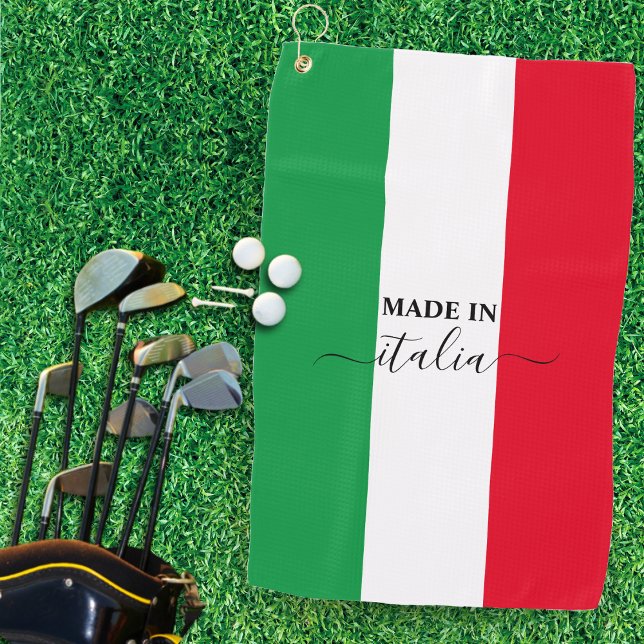 Made in Italy Flag Red White Green Italia Golfhandtuch (Made in Italy Italian Flag Red White Green Italia Golf Towel)