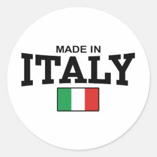 Made in Italy Runder Aufkleber