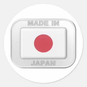 Made in Japan Runder Aufkleber