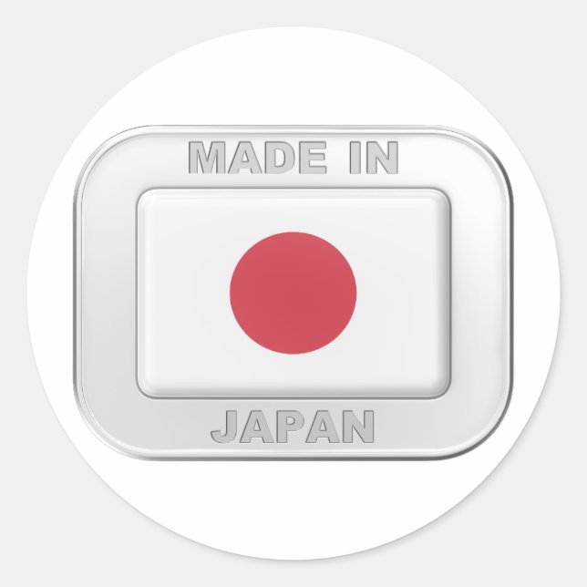 Made in Japan Runder Aufkleber (Vorderseite)