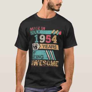 Made In July 1954 Happy Birthday 68 Years Of Being T-Shirt