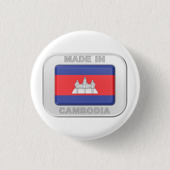 Made in Kambodscha Button (Vorderseite)