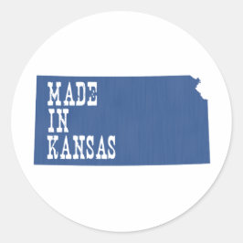 Made in Kansas Runder Aufkleber