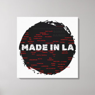 Made in LA HOod Map by Abby Anime (c) Leinwanddruck