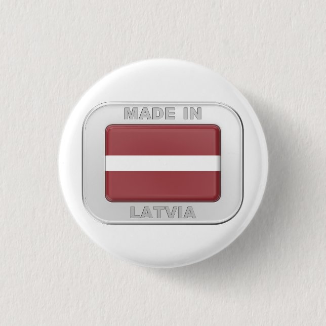 Made in Lettland Button (Vorderseite)