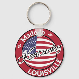Made in Louisville Kentucky USA Flag Schlüsselanhänger