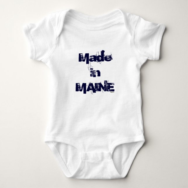 Made in Maine (Marine) Baby Strampler (Vorderseite)
