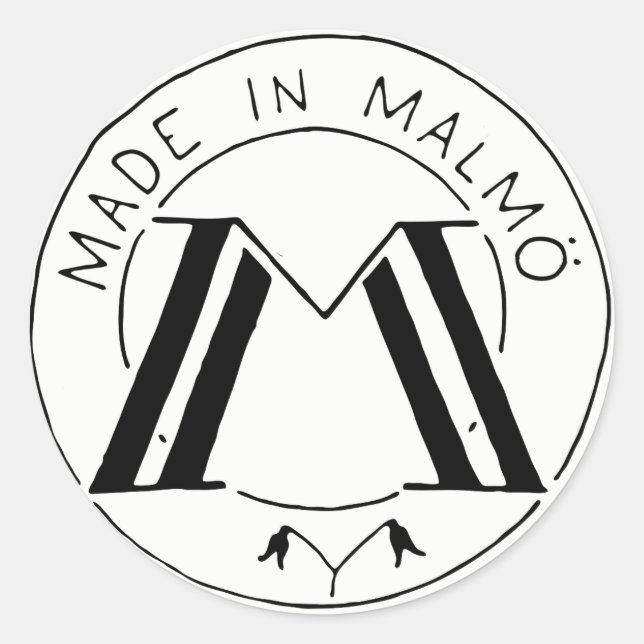 Made in Malmö Aufkleber (Vorderseite)