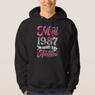 Made in May 1987 Floral 35 Jahre alt 35 Jahre Gebu Hoodie
