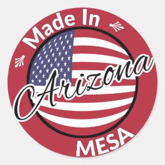 Made in Mesa Arizona United Staaten Flag Runder Aufkleber
