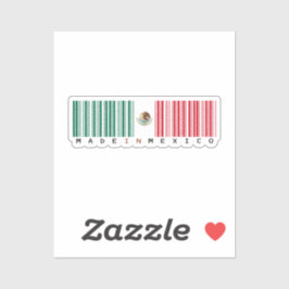 Made in Mexico Barcode Flag Aufkleber