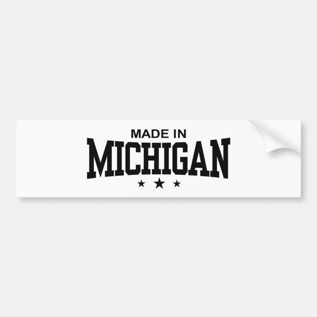 Made in Michigan Autoaufkleber (Vorne)