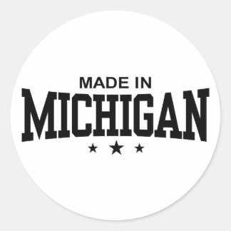 Made in Michigan Runder Aufkleber