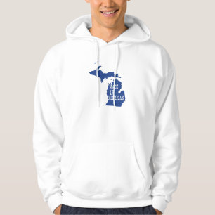 Made in Michigan Shaped Michigander Michiganian Hoodie