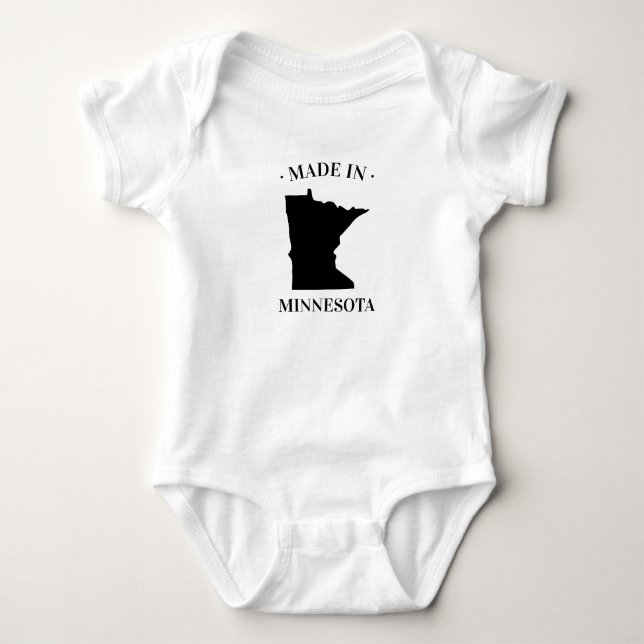 Made in Minnesota MN Baby Bodysuit Strampler (Vorderseite)