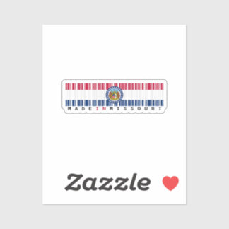 Made in Mississippi Barcode Flag Sticker - Staat