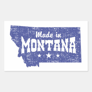 Made in Montana Rechteckiger Aufkleber