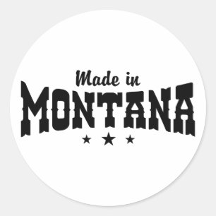 Made in Montana Runder Aufkleber