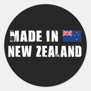Made in Neuseeland Runder Aufkleber